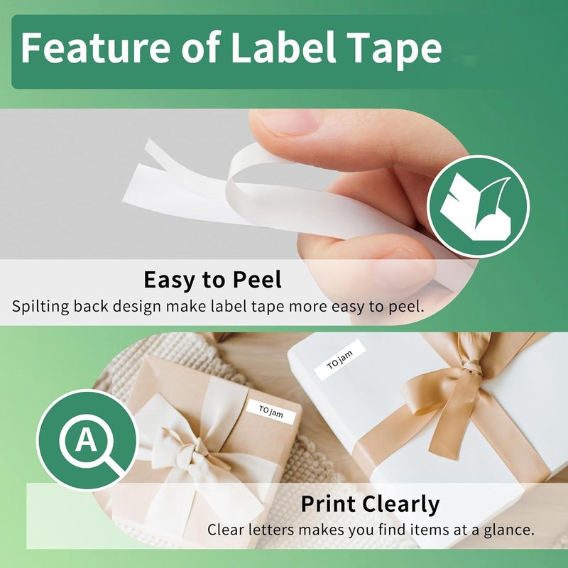 Wonfoucs 4 Pack Compatible for Dymo White Paper Label Refill 1/2 x 13 91330, Compatible with Dymo Letratag Tape Label Maker Refills Letratag Replacement for 200B LT-100H LT-100T Plus QX50 XR - Image 5